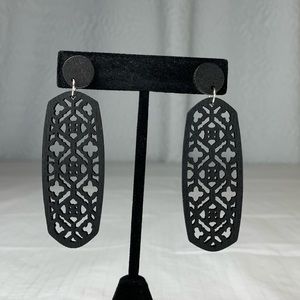 4/$10 Black Laser Cut Wood Earrings